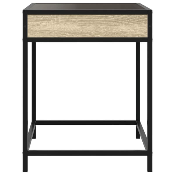 vidaXL Soffbord med Infinity LEDs sonoma-ek 40x40x51 cm