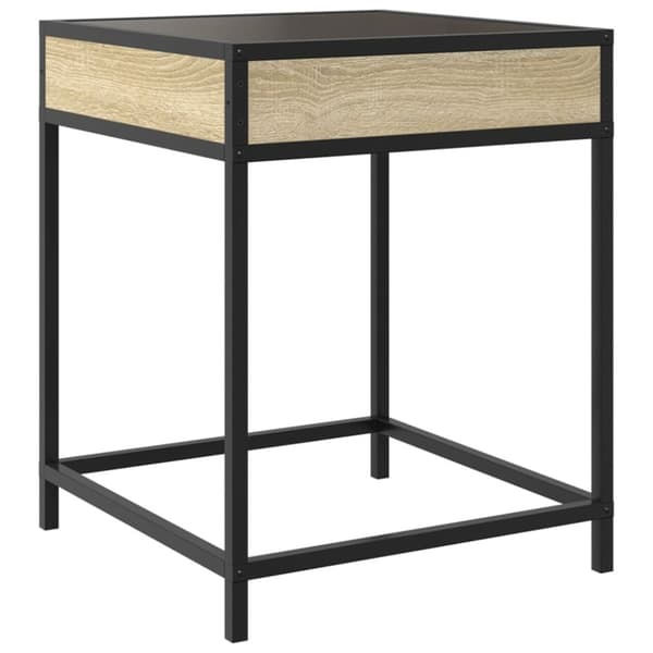 vidaXL Soffbord med Infinity LEDs sonoma-ek 40x40x51 cm