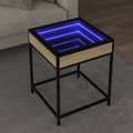 Miniatyrbild 2 av 11: vidaXL Soffbord med Infinity LEDs sonoma-ek 40x40x51 cm