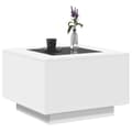 Miniatyrbilde 6 av 11: vidaXL Salongbord med LED hvit 60x60x40 cm konstruert tre