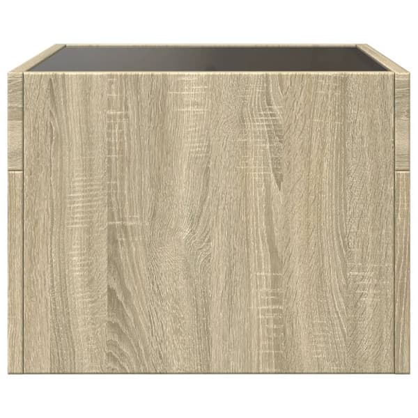 vidaXL Soffbord med Infinity LEDs sonoma-ek 40x40x30 cm