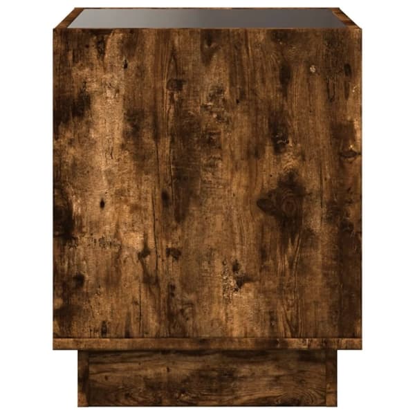 vidaXL sohvapöytä Infinity LED-valoilla savutammi 40x40x50 cm