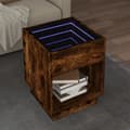 Pikkukuva 2 / 11: vidaXL sohvapöytä Infinity LED-valoilla savutammi 40x40x50 cm