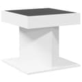 Miniatyrbillede 9 af 11: vidaXL sofabord med LED-lys 50x50x45 cm konstrueret træ hvid