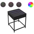 Miniatyrbillede 3 af 11: vidaXL sofabord med Infinity LED-lys 40x40x51 cm sort