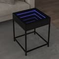 Miniatyrbillede 2 af 11: vidaXL sofabord med Infinity LED-lys 40x40x51 cm sort