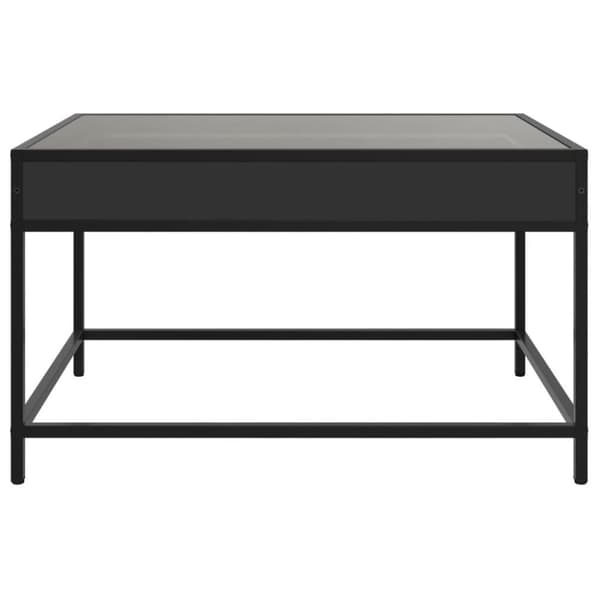 vidaXL sofabord med Infinity LED-lys 70x50x41 cm sort