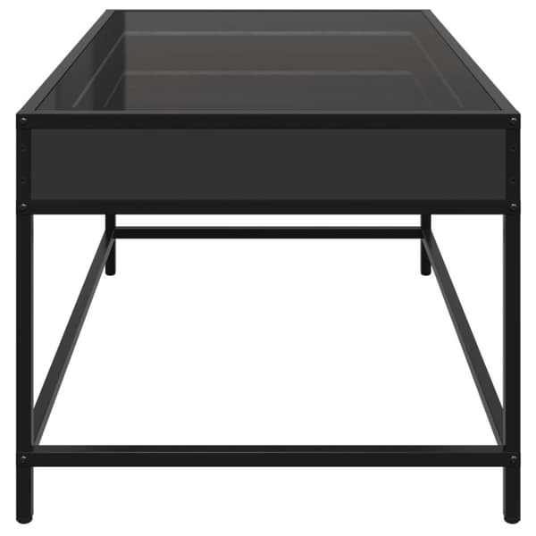 vidaXL sofabord med Infinity LED-lys 70x50x41 cm sort