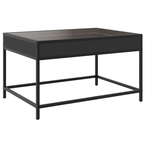 vidaXL sofabord med Infinity LED-lys 70x50x41 cm sort