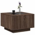 Miniatyrbillede 6 af 11: vidaXL sofabord med LED-lys 60x60x40 cm konstrueret træ brunt eg