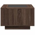Miniatyrbillede 7 af 11: vidaXL sofabord med LED-lys 60x60x40 cm konstrueret træ brunt eg