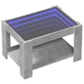 Miniatyrbillede 4 af 11: vidaXL sofabord med LED-lys 73x53x45 cm konstrueret træ betongrå