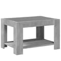Miniatyrbillede 9 af 11: vidaXL sofabord med LED-lys 73x53x45 cm konstrueret træ betongrå