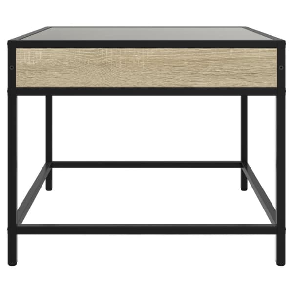 vidaXL sofabord med Infinity LED-lys 50x50x41 cm sonoma-eg