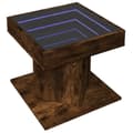 Pikkukuva 4 / 11: vidaXL Sohvapöytä LED-valoilla savutammi 50x50x45 cm tekninen puu