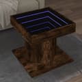 Pikkukuva 2 / 11: vidaXL Sohvapöytä LED-valoilla savutammi 50x50x45 cm tekninen puu