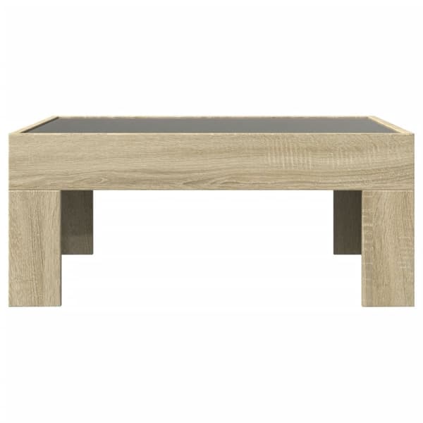vidaXL sofabord med Infinity LED-lys 70x50x30 cm sonoma-eg