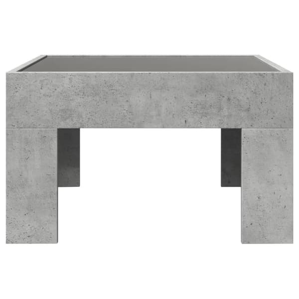 vidaXL sofabord med Infinity LED-lys 50x50x30 cm betongrå