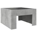 Miniatyrbillede 9 af 11: vidaXL sofabord med Infinity LED-lys 50x50x30 cm betongrå