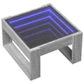 Miniatyrbillede 4 af 11: vidaXL sofabord med Infinity LED-lys 50x53x30 cm grå sonoma-eg