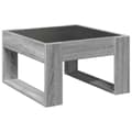Miniatyrbillede 9 af 11: vidaXL sofabord med Infinity LED-lys 50x53x30 cm grå sonoma-eg