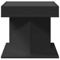 Miniatyrbillede 7 af 11: vidaXL sofabord med LED-lys 50x50x45 cm konstrueret træ sort