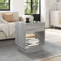 Miniatyrbillede 5 af 11: vidaXL sofabord med Infinity LED-lys 40x40x50 cm grå sonoma-eg