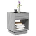 Miniatyrbillede 6 af 11: vidaXL sofabord med Infinity LED-lys 40x40x50 cm grå sonoma-eg