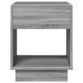Miniatyrbillede 7 af 11: vidaXL sofabord med Infinity LED-lys 40x40x50 cm grå sonoma-eg