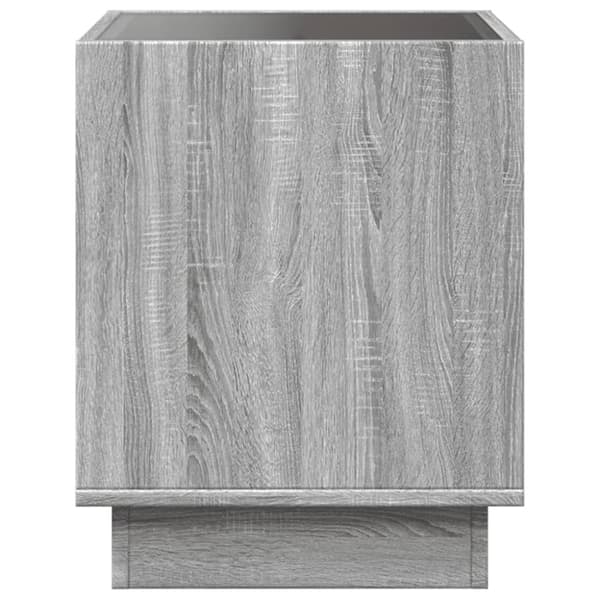 vidaXL sofabord med Infinity LED-lys 40x40x50 cm grå sonoma-eg