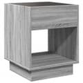 Miniatyrbillede 9 af 11: vidaXL sofabord med Infinity LED-lys 40x40x50 cm grå sonoma-eg