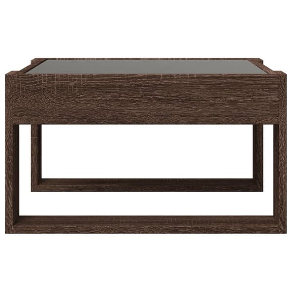 vidaXL Salongbord med Infinity LED brun eik 50x53x30 cm