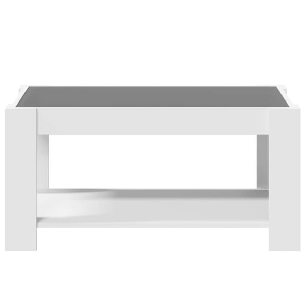 vidaXL Soffbord med LEDs vit 93x53x45 cm konstruerat trä