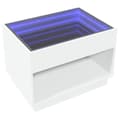 Miniatyrbilde 6 av 11: vidaXL Salongbord med Infinity LED hvit 70x50x50 cm