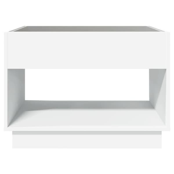 vidaXL Salongbord med Infinity LED hvit 70x50x50 cm