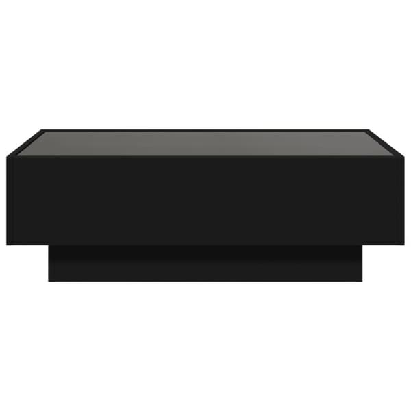 vidaXL Salongbord med LED svart 90x50x30 cm konstruert tre