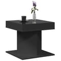Miniatyrbilde 6 av 11: vidaXL Salongbord med LED svart 50x50x45 cm sponplate