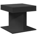 Miniatyrbilde 9 av 11: vidaXL Salongbord med LED svart 50x50x45 cm sponplate