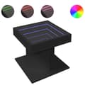 Miniatyrbilde 1 av 11: vidaXL Salongbord med LED svart 50x50x45 cm sponplate