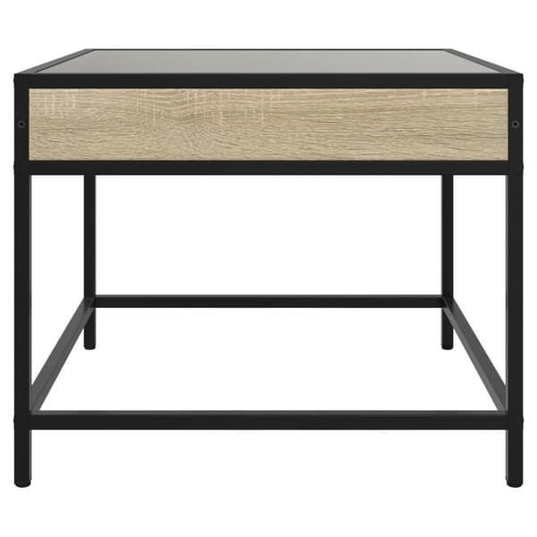 vidaXL Salongbord med Infinity LED sonoma eik 70x50x41 cm