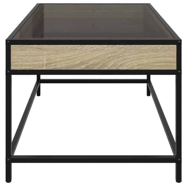 vidaXL Salongbord med Infinity LED sonoma eik 70x50x41 cm