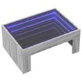 Miniatyrbillede 4 af 11: vidaXL sofabord med Infinity LED-lys 70x50x30 cm grå sonoma-eg