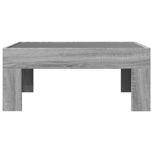 vidaXL sofabord med Infinity LED-lys 70x50x30 cm grå sonoma-eg