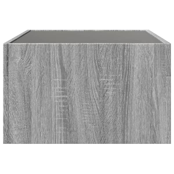 vidaXL sofabord med Infinity LED-lys 70x50x30 cm grå sonoma-eg