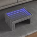 Miniatyrbillede 2 af 11: vidaXL sofabord med Infinity LED-lys 70x50x30 cm grå sonoma-eg
