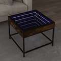 Miniatyrbillede 2 af 11: vidaXL sofabord med Infinity LED-lys 50x50x41 cm røget egetræsfarve