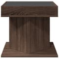 Miniatyrbillede 7 af 11: vidaXL sofabord med LED-lys 50x50x45 cm konstrueret træ brunt eg
