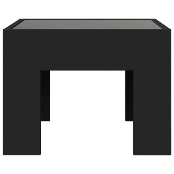 vidaXL sofabord med Infinity LED-lys 40x40x30 cm sort