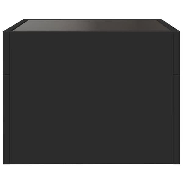 vidaXL sofabord med Infinity LED-lys 40x40x30 cm sort