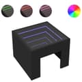 Miniatyrbillede 1 af 11: vidaXL sofabord med Infinity LED-lys 40x40x30 cm sort